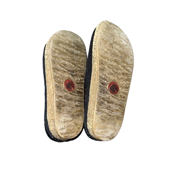 Haflinger GZL44 Grizzly Wool Clog Leather Trim Charcoal size 41 10 - Picture 3 of 3